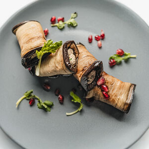 Жареные баклажаны с ореховой начинкой по-грузински