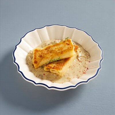 Блинчики с грибным жульеном