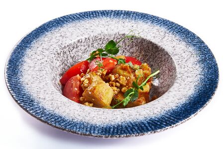 Салат с хрустящим баклажаном