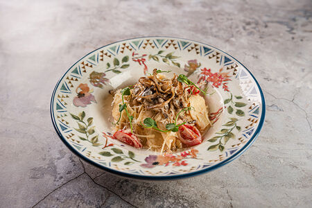 Паппарделле с вешенками