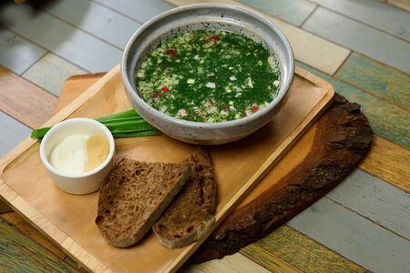 Окрошка с телятиной