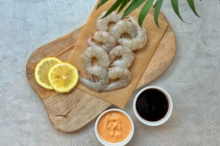 Очищенные тигровые креветки 