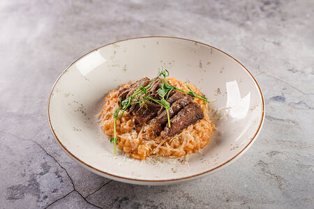 Ризотто с телячьими щечками