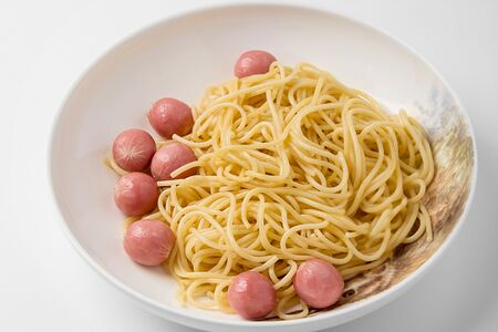 Спагетти с сосисками