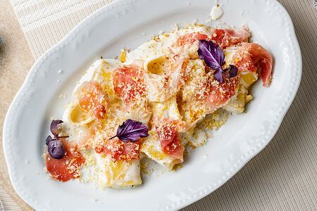 Паста Каламарата с Пармской ветчиной