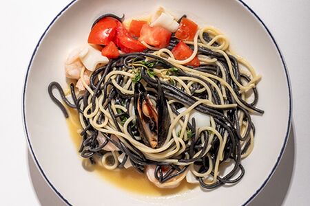 Спагетти с морепродуктами по-лигурийски