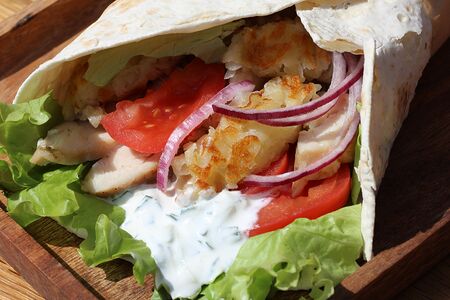 Гирос с креветками