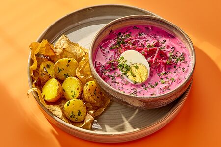 Холодный литовский борщ