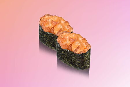 Острые суши с лососем
