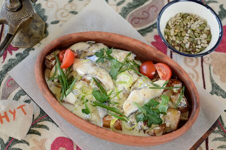 Кеца Астраханская с судаком и осетриной