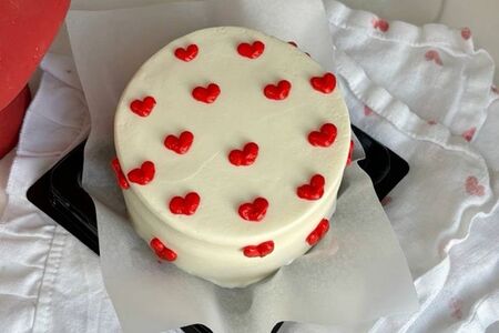Бенто-торт с сердечками