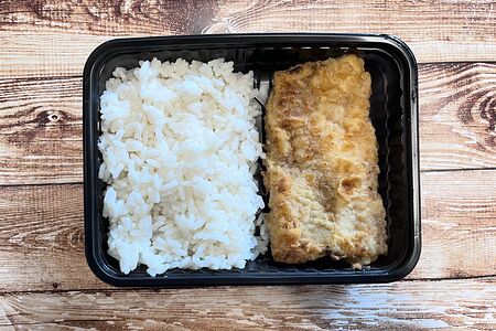 Жареная рыба с гарниром