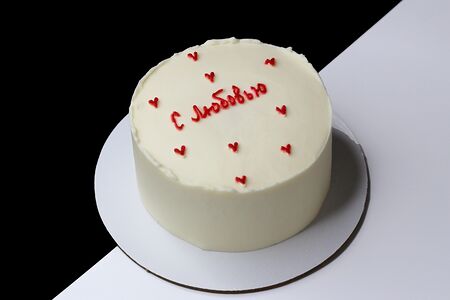 Бенто-торт шоколад-вишня с надписью