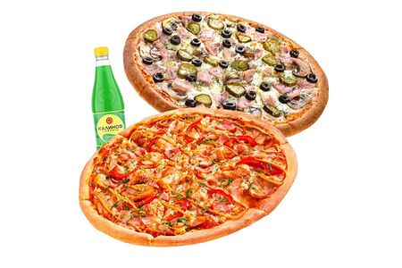 Комбо 2 пиццы и лимонад 