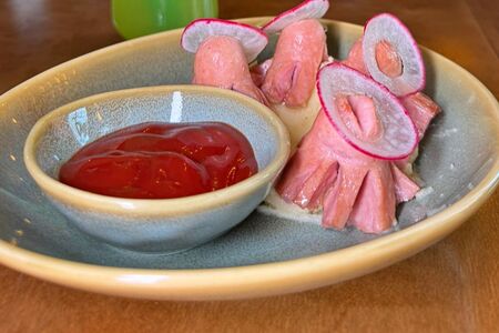 Пюре с сосисками