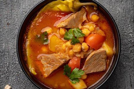 Суп Чанах с говядиной