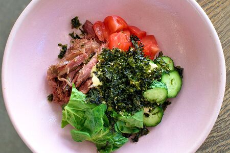 Боул с копчёной индейкой в азиатском стиле