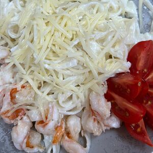 Фетучини с креветкой