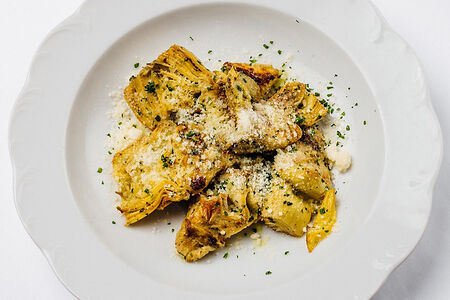 Жареные артишоки с пармезаном