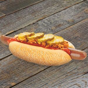 Датский хот-дог с сосиской три перца-сыр 