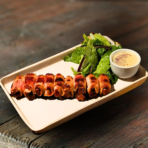 Куриная печень в беконе*