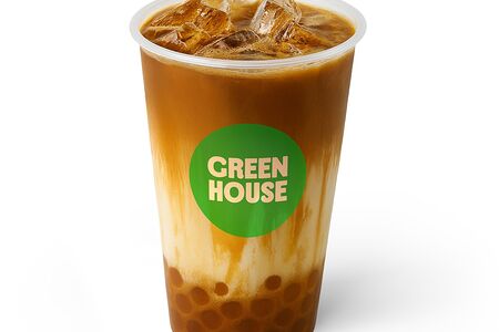 Банановый латте с джем боллами