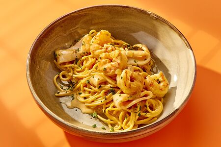 Спагетти с морепродуктами