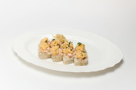 С манго и креветкой