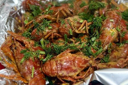 Раки средние жареные 