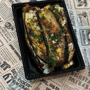 Баклажан на мангале с чесночком 