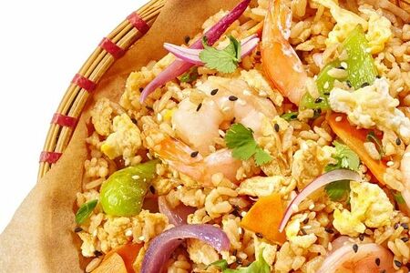 Вок с рисом и креветками (m/l)