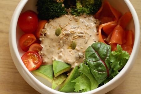 Боул с лососем