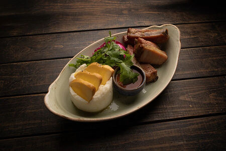 Ребра свиные, копченные с капустой