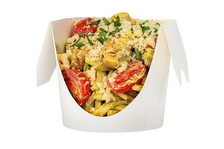 Паста с курицей песто