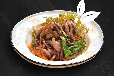 № 105 Салат из щупалец кальмара с одуванчиком