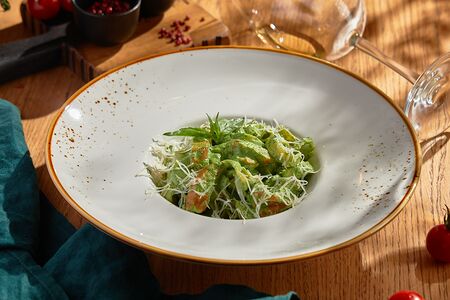 Паста с копчёным цыпленком