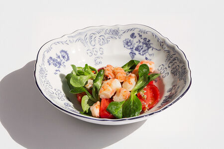 Салат с креветкой и полбой