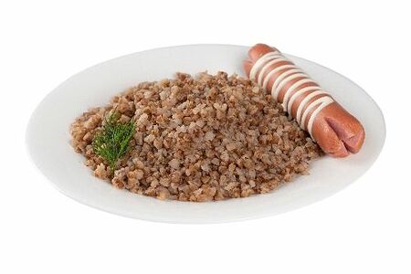 Каша гречневая с сосиской
