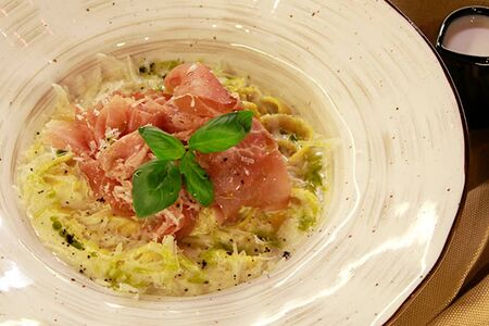 Фетучини с прошутто