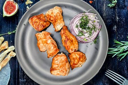 Шашлык из грудки молодой индейки