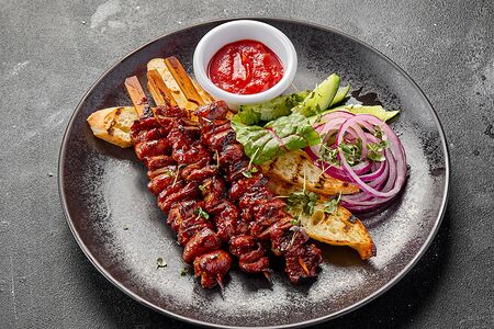 Куриные сердечки на гриле BBQ