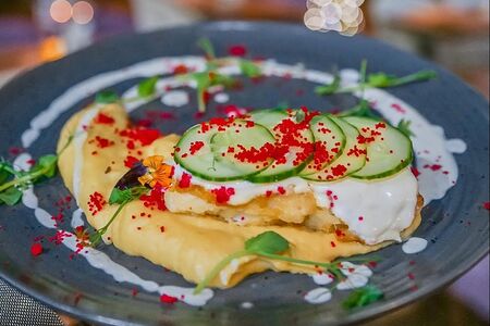 Треска с устричным пюре