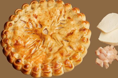 Осетинский пирог с курицей и сыром 