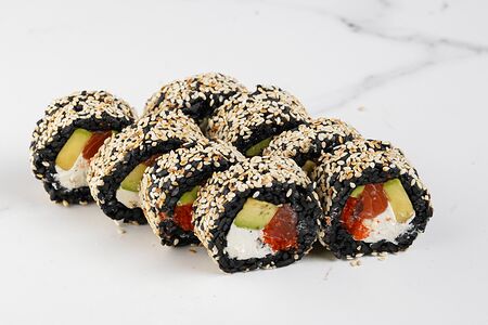 Большой ролл в белом кунжуте