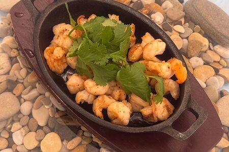 Сковородка креветок