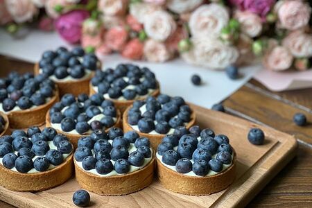 Тарталетка без с глютена с голубикой 