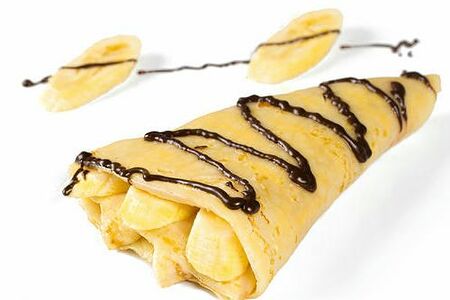 Блин банан с шоколадом