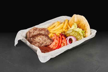 Шварма на тарелке Котлета