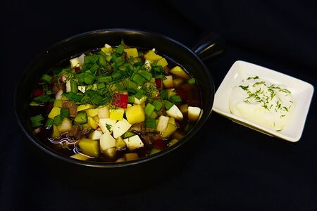 Окрошка с говядиной 