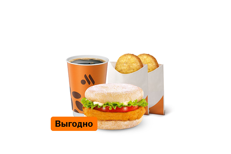 Чикен Фреш Маффин Большой Комбо